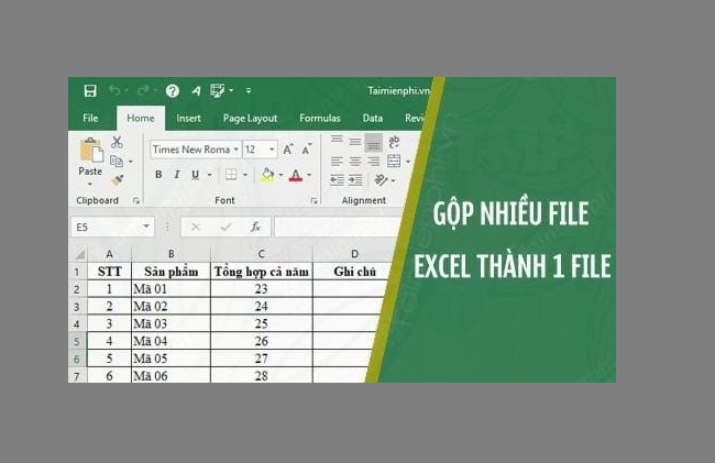 Tổng hợp dữ liệu từ nhiều file excel vào 1 file không cần mở file